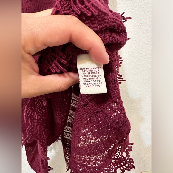 GUC MUDD Open Knit Boho Cover Up Dress - Picture 4 of 6